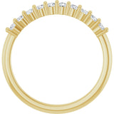 14K Gold Round Lab-Grown Diamond Milestone Anniversary Band – 1/6–3/8 CTW - Yellow Gold - view 2