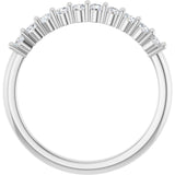 Platinum Round Natural Diamond Milestone Anniversary Band – 1/6–3/4 CTW - view 2
