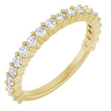 14K Gold Round Natural Diamond Milestone Anniversary Band – 1/6–5/8 CTW - Yellow Gold
