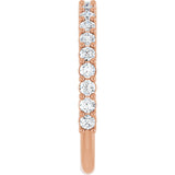 14K Gold Round Natural Diamond Milestone Anniversary Band – 1/6–5/8 CTW - Rose Gold - view 4
