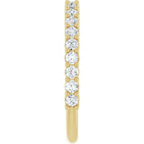 14K Gold Round Natural Diamond Milestone Anniversary Band – 1/6–5/8 CTW - Yellow Gold - view 4