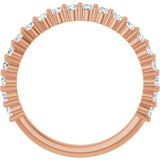 14K Gold Round Natural Diamond Milestone Anniversary Band – 1/6–5/8 CTW - Rose Gold - view 2