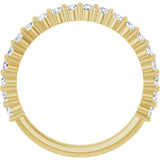 14K Gold Round Natural Diamond Milestone Anniversary Band – 1/6–5/8 CTW - Yellow Gold - view 2