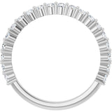 14K Gold Round Natural Diamond Milestone Anniversary Band – 1/6–5/8 CTW - White Gold - view 2