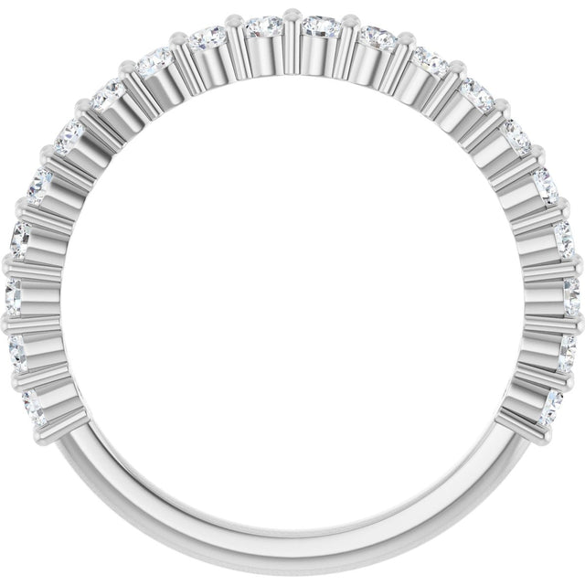 Platinum Round Natural Diamond Milestone Anniversary Band – 1/6–3/4 CTW - view 2