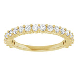 14K Gold Round Natural Diamond Milestone Anniversary Band – 1/6–5/8 CTW - Yellow Gold - view 3