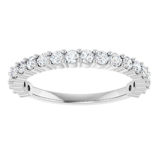 Platinum Round Natural Diamond Milestone Anniversary Band – 1/6–3/4 CTW - view 3