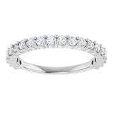 14K Gold Round Natural Diamond Milestone Anniversary Band – 1/6–5/8 CTW - White Gold - view 3