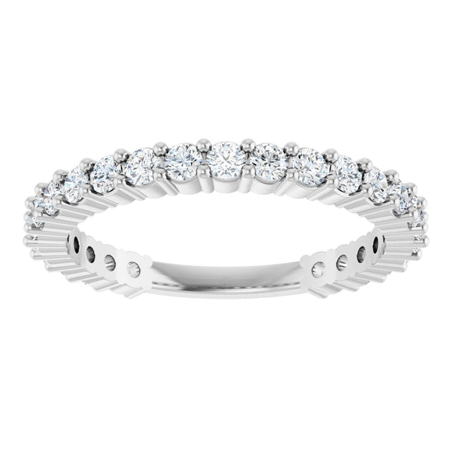 Platinum Round Natural Diamond Milestone Anniversary Band – 1/6–3/4 CTW - view 3
