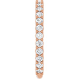 14K Gold Round Natural Diamond Milestone Anniversary Band – 3/4 CTW - Rose Gold - view 4