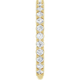 14K Gold Round Natural Diamond Milestone Anniversary Band – 3/4 CTW - Yellow Gold - view 4