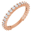 14K Gold Round Natural Diamond Milestone Anniversary Band – 3/4 CTW - Rose Gold