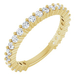 14K Gold Round Natural Diamond Milestone Anniversary Band – 3/4 CTW - Yellow Gold
