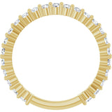 14K Gold Round Natural Diamond Milestone Anniversary Band – 3/4 CTW - Yellow Gold - view 2