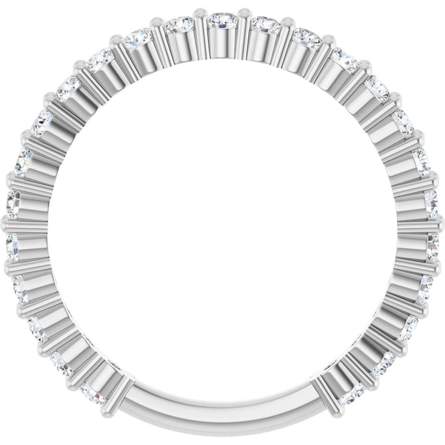 Platinum Round Natural Diamond Milestone Anniversary Band – 1/6–3/4 CTW - view 2