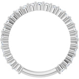14K Gold Round Natural Diamond Milestone Anniversary Band – 3/4 CTW - White Gold - view 2