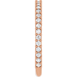 14K Gold Round Natural Diamond Milestone Anniversary Band – 1/6–5/8 CTW - Rose Gold - view 4