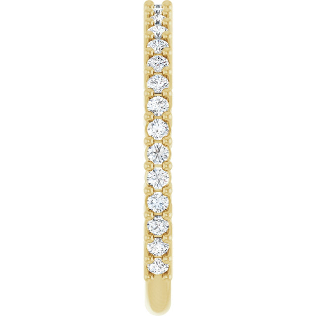 14K Gold Round Natural Diamond Milestone Anniversary Band – 1/6–5/8 CTW - Yellow Gold - view 4