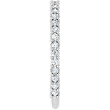 14K Gold Round Natural Diamond Milestone Anniversary Band – 1/6–5/8 CTW - White Gold - view 4