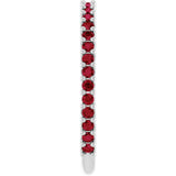 14K Gold Round Lab-Grown Red Ruby Milestone Anniversary Band - White Gold - view 4