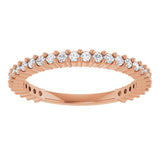 14K Gold Round Natural Diamond Milestone Anniversary Band – 1/6–5/8 CTW - Rose Gold - view 3