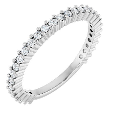Platinum Round Natural Diamond Milestone Anniversary Band – 1/6–3/4 CTW