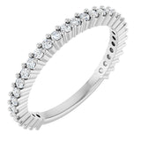 14K Gold Round Natural Diamond Milestone Anniversary Band – 1/6–5/8 CTW - White Gold