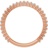14K Gold Round Natural Diamond Milestone Anniversary Band – 1/6–5/8 CTW - Rose Gold - view 2