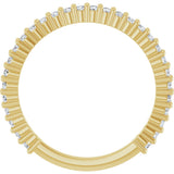 14K Gold Round Natural Diamond Milestone Anniversary Band – 1/6–5/8 CTW - Yellow Gold - view 2