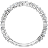 14K Gold Round Natural Diamond Milestone Anniversary Band – 1/6–5/8 CTW - White Gold - view 2