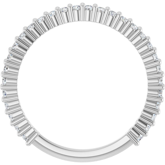 Platinum Round Natural Diamond Milestone Anniversary Band – 1/6–3/4 CTW - view 2