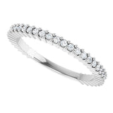 Platinum Round Natural Diamond Milestone Anniversary Band – 1/6–3/4 CTW - view 5