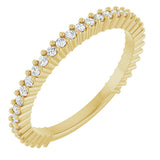 14K Gold Round Natural Diamond Milestone Anniversary Band – 1/6–5/8 CTW - Yellow Gold