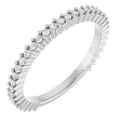 Platinum Round Natural Diamond Milestone Anniversary Band – 1/6–3/4 CTW