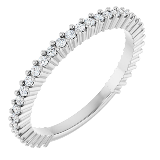 Platinum Round Natural Diamond Milestone Anniversary Band – 1/6–3/4 CTW