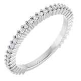 14K Gold Round Natural Diamond Milestone Anniversary Band – 1/6–5/8 CTW - White Gold