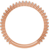 14K Gold Round Natural Diamond Milestone Anniversary Band – 1/6–5/8 CTW - Rose Gold - view 2
