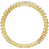 14K Gold Round Natural Diamond Milestone Anniversary Band – 1/6–5/8 CTW - Yellow Gold - view 2