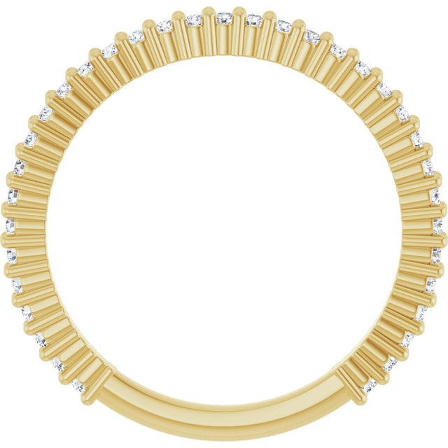 14K Gold Round Natural Diamond Milestone Anniversary Band – 1/6–5/8 CTW - Yellow Gold - view 2