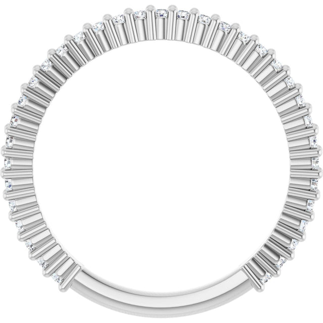 Platinum Round Natural Diamond Milestone Anniversary Band – 1/6–3/4 CTW - view 2