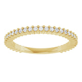 14K Gold Round Natural Diamond Milestone Anniversary Band – 1/6–5/8 CTW - Yellow Gold - view 3