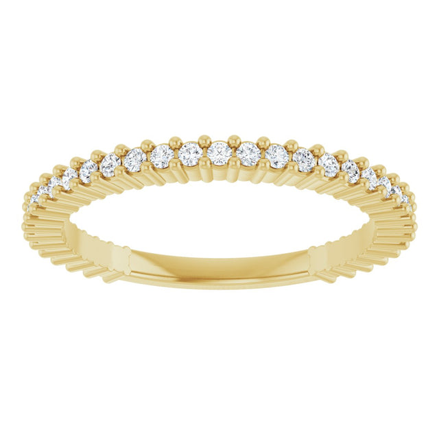 14K Gold Round Natural Diamond Milestone Anniversary Band – 1/6–5/8 CTW - Yellow Gold - view 3