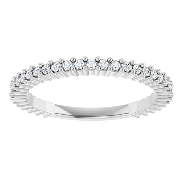 Platinum Round Natural Diamond Milestone Anniversary Band – 1/6–3/4 CTW - view 3