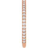 14K Gold Round Natural Diamond Milestone Anniversary Band – 1/6–5/8 CTW - Rose Gold - view 4