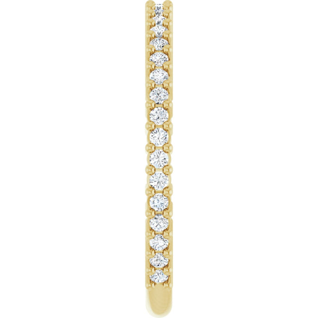 14K Gold Round Natural Diamond Milestone Anniversary Band – 1/6–5/8 CTW - Yellow Gold - view 4