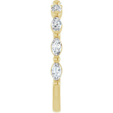 14K Gold Marquise Lab-Grown Diamond Shared-Prong Anniversary Band – 1/4–1/2 CTW - Yellow Gold - view 4