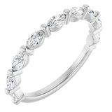 Platinum Marquise Lab-Grown Diamond Shared-Prong Anniversary Band – 1/4–1/2 CTW