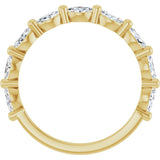 14K Gold Marquise Lab-Grown Diamond Shared-Prong Anniversary Band – 1/4–1/2 CTW - Yellow Gold - view 2