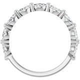 Platinum Marquise Natural Diamond Shared-Prong Anniversary Band – 1/5–1/2 CTW - view 2