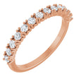14K Gold Round Lab-Grown Diamond Anniversary Band – 3/8–5/8 CTW - Rose Gold